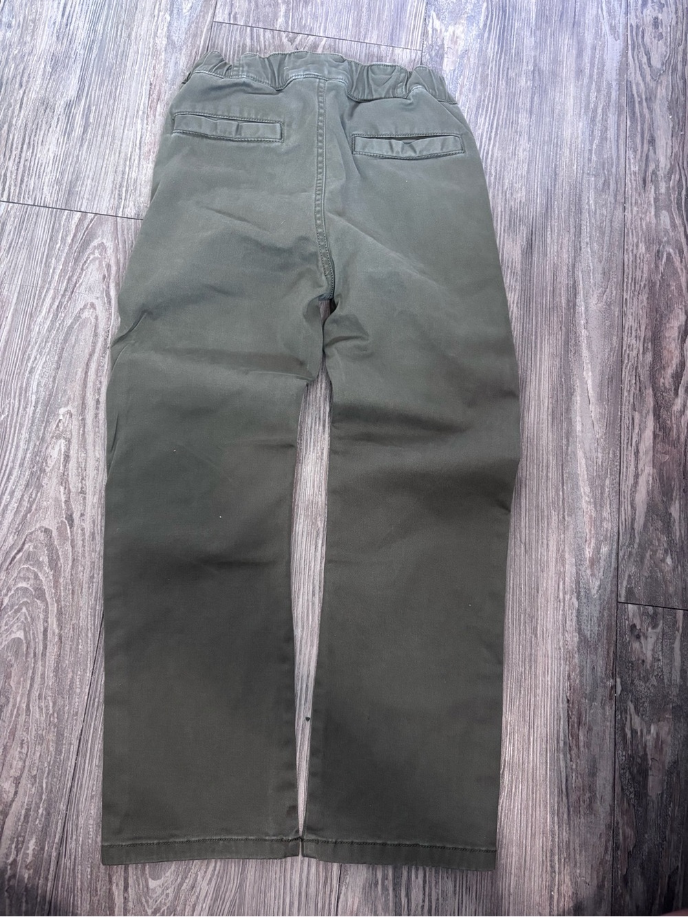 Kids Olive Green Straight-Leg Pants